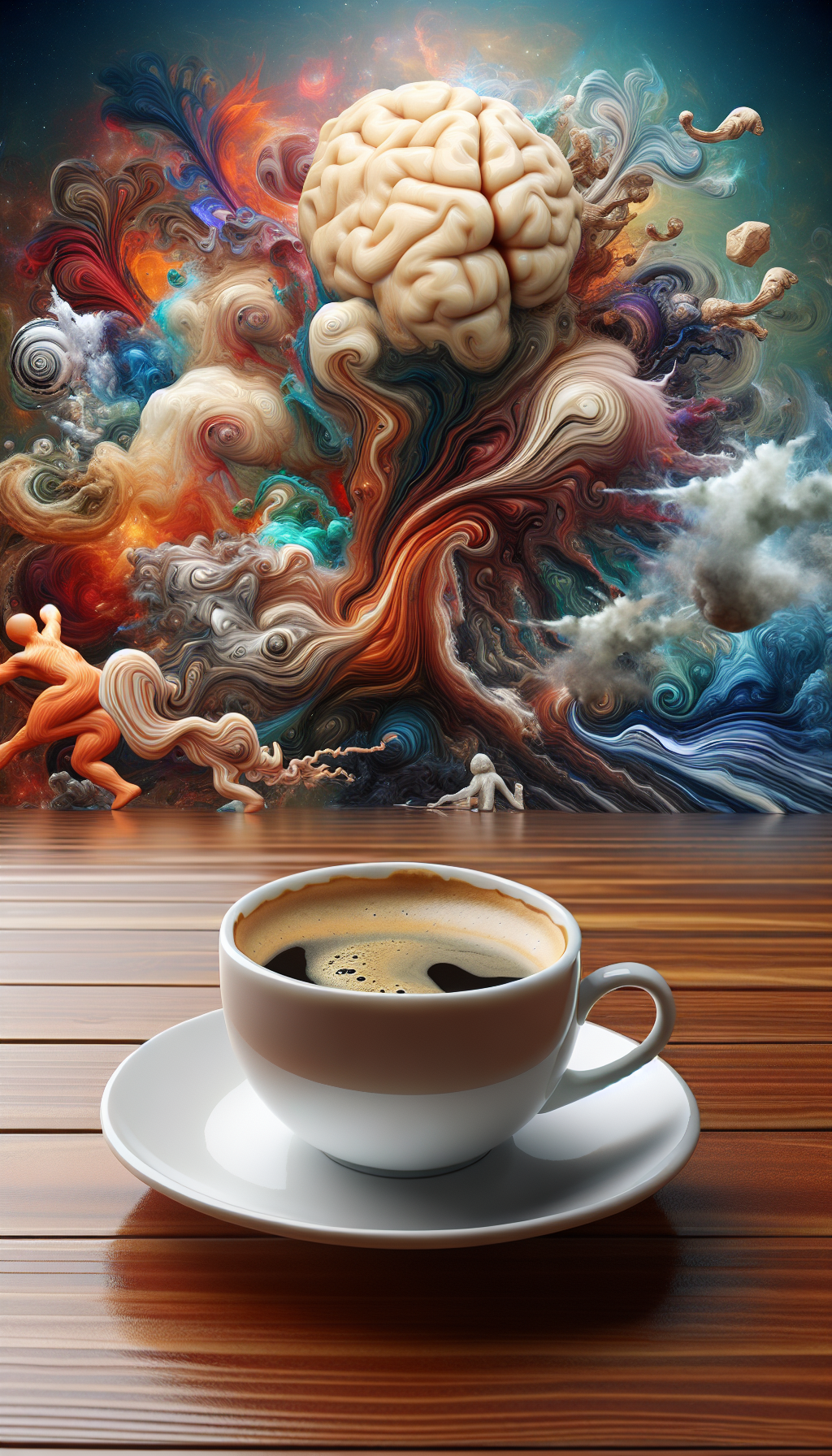 AI genereret billede af kaffe og kaos